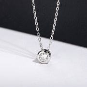 Karat Moissanite Necklace S925 Sterling Silver Pendant