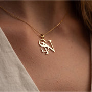 Stainless Steel Gold-plated Personalized Letter Pendant Necklace