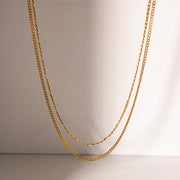 Stainless Steel Double-Layered Necklace