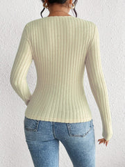 Ribbed Long Sleeve T-Shirt