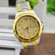 Steel Strap Quartz Roman Dial Gold Watch