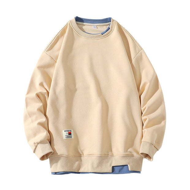 Men's Youth Casual Candy Color Hong Kong Style Sweatshirt