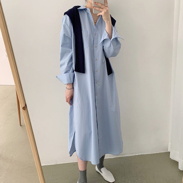 All-matching Long Shirt Dress