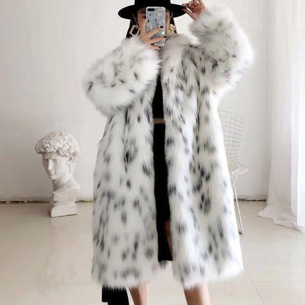 Women Thickened Plush Long Overcoat 2022 Autumn and Winter New Faux