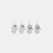 2 Piece Alloy Acrylic Ghost Dangle Earrings