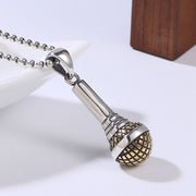 S925 Sterling Silver Microphone Pendant For Men And Women