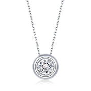 Karat Moissanite Necklace S925 Sterling Silver Pendant