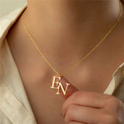 Stainless Steel Gold-plated Personalized Letter Pendant Necklace