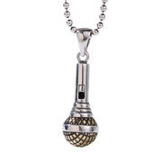 S925 Sterling Silver Microphone Pendant For Men And Women