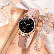 Watch Simple Belt Watch Quartz Watch Bracelet Suit